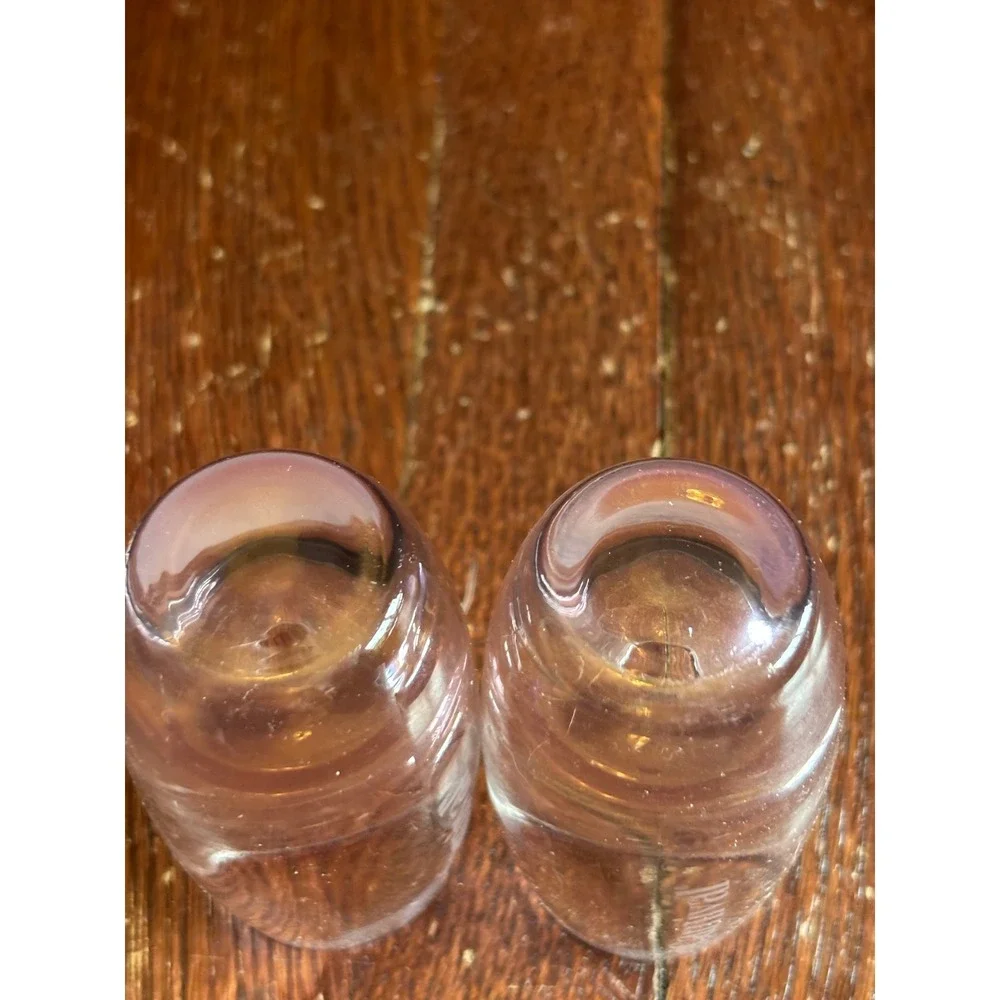 Carnival Cruise Line Pink Souvenir Shot Glasses Set of 2 Etched Logo Barware